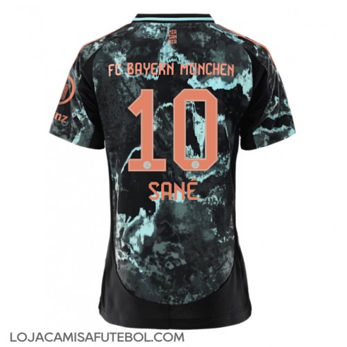 Camisa de Futebol Bayern Munich Leroy Sane #10 Equipamento Secundário Mulheres 2024-25 Manga Curta